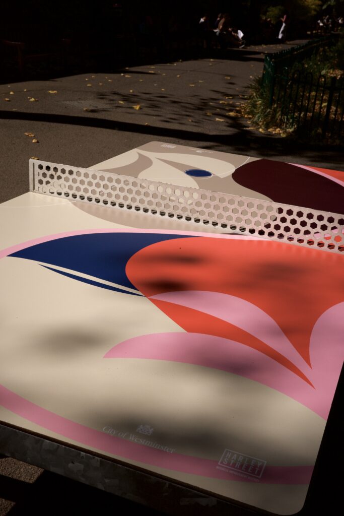 New artist-designed table tennis table unveiled in Paddington Street Gardens
